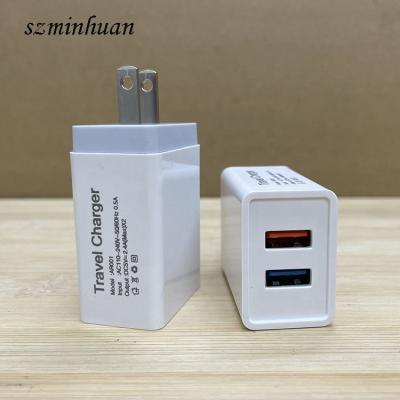 China Universal Mobile Phone Dual USB Charger 5V 2A EU Plug For ASUS Mobile Phone Wall Charger Adapter for sale