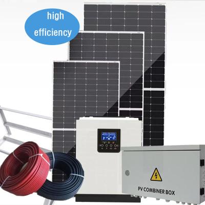 China Three Phase AC Solar Priority Grid Tie Solar Panel System For Home 5kw 10kw Solar Panels On Grid Energy System Solar Power Kit Price for sale