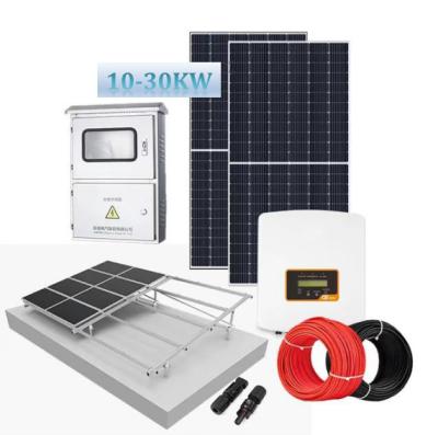 China AC Solar Priority 30 Kw 15 Kw Solar Panel System Kit 10 KVA 50kw Solar System Off Grid 5 Kw Home Solar System for sale