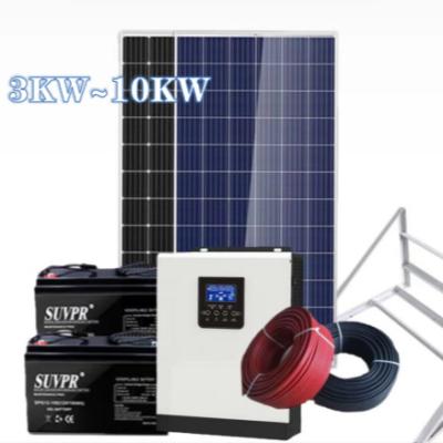 China AC Solar Priority Outdoor Solar Power System 10 Kw On Grid Off Grid Solar Power System Home 6 Kw 12000 Watt 20 Kw 3 Phase Solar System for sale