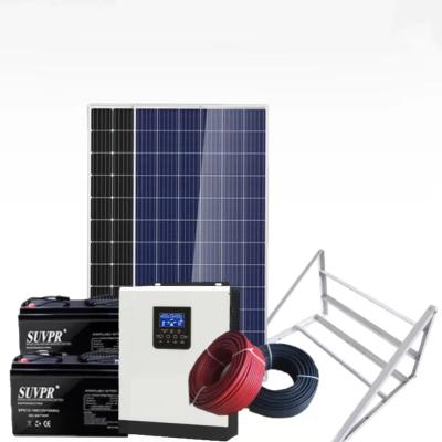 China Kit Solar Energia Fotovoltaico Para Home Monocrystalline Solar Panel System 5kw 6kw 10kw On Grid Solar System Price for sale