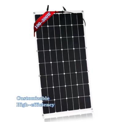 China Hot Outdoor Portable Sightseeing Car Kit 182mmx182mm High Conversion 200w 300w Flexible Mini Solar Panels for sale