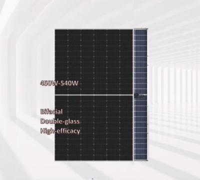 China High Efficiency Glass Solar Panel 450w 460W Dual Side Class Of Solar Power System Mono Crystalline Bifacial Solar Panels for sale