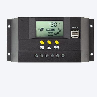 China Solar Charging Controller Dual Controller CM30-30A PWM Controller 12V/24V USB Off-grid Home for sale