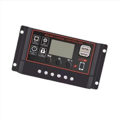 China Charger Controller Black 12V24V30A LCD Screen Display Panel Solar Photovoltaic Power Generation Street Light Charge Controller for sale