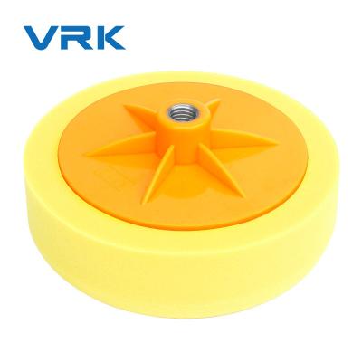 China Car Polishing Equipment 3 Round Yellow Polish Sponge Wax Pad Car Polishing Sponge for sale