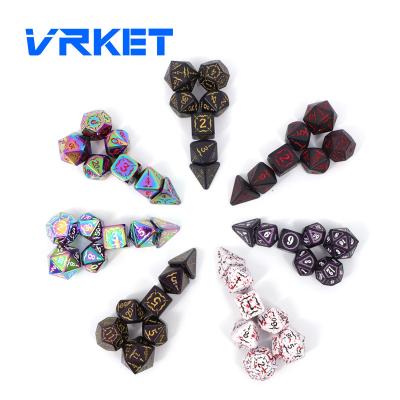 China Nontoxic. VRKET d6 d10 d20 custom multicolor dice eco-friendly dnd RPG board game for sale