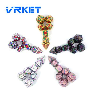 China Nontoxic. VRKET Eco-friendly custom large size dnd board game polyhedral role playing Dongguan metal dice for sale