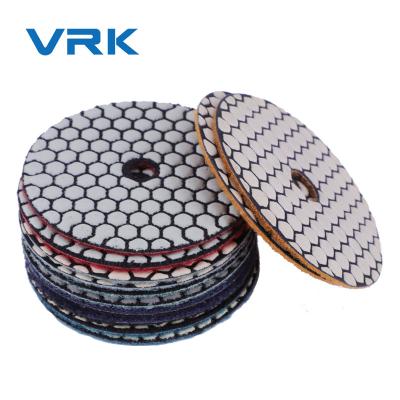 China Polisher for Ceramic Tiles 4 Inch Resin Honeycomb Polishing Pads Granite Dry Polishing Pads for Flooring for sale