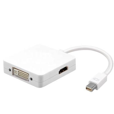 China COMPUTER 3 in 1 Mini DisplayPort to HDMI VGA DVI Adapter 1080P Mini Displayport Hub for sale