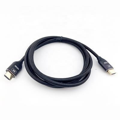 China New Design COMPUTER Braided Black Aluminum Gray Cable HDMI2.1 8K 60Hz 4K 144Hz 4K 120Hz HDMI Cable for sale