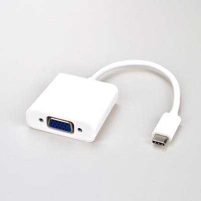 China Factory Direct Wholesale Fast Delivery 23Cm USB-C Male Female Monitor To VGA Adapter Converter for sale