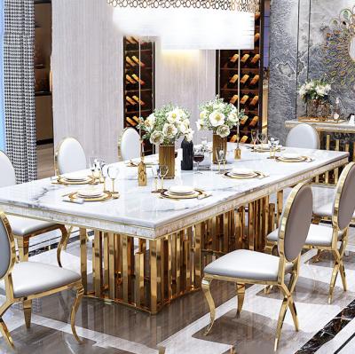 China White Marble Dining Chair (Others) (Others) Foshan RoomTables Adjustable Adjustable Modern Furniture With Diamond Leather Stainless Mid Century Dining Chair for sale