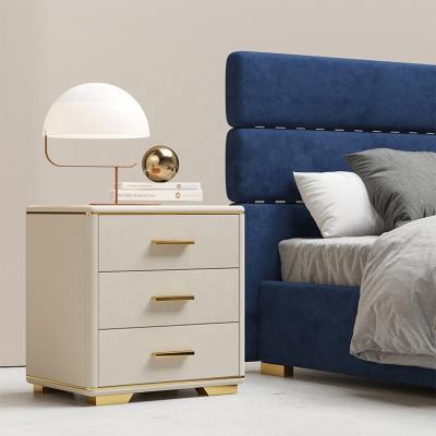 China (Other) (Other) Modern White Adjustable Nightstand Bedside Table For Bedroom for sale