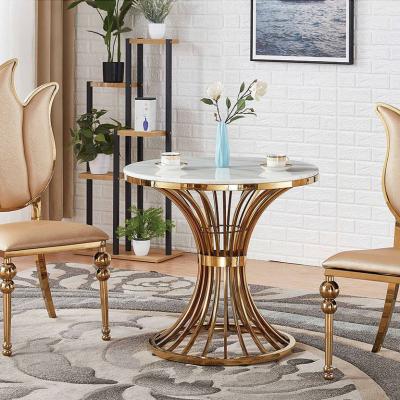 China Modern Round Marble Table Top Design (Other) Adjustable Luxury White Living Room Furniture Other) ( for sale