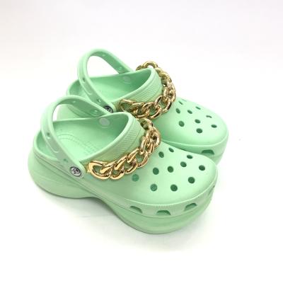 China Round Rhinestone Metal Clogs Fashionable Shoes Accessories Thick Chain Set Buckle Rivet Decorative for sale