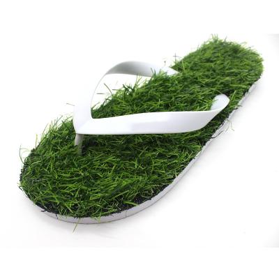 China Anti-Smell 1 Pair Cheap Customize Grass Flip Flops, Summer Massage Flip Flop PVC Novelty Grass Slipper Custom Men for sale