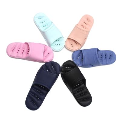 China Anti-Smell Customized New Household Summer Couples Men's And Women's Non-Slip Plastic Eva Bathroom Shower Slippers Wholesale Open Toe for sale