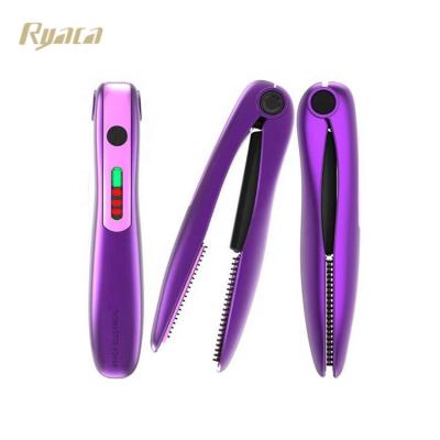 China Mini Safety USB Portable Ceramic Cordless Hair Straightener for sale