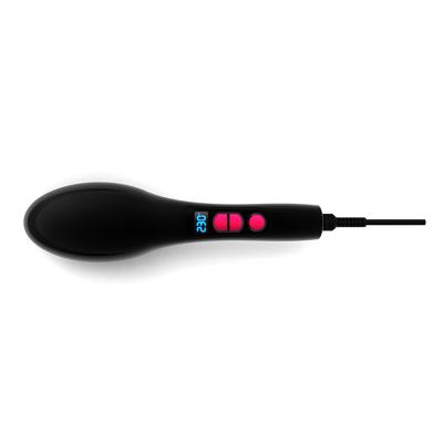 China Round Professional Electric LED Salon Hair Straightener Brush for sale