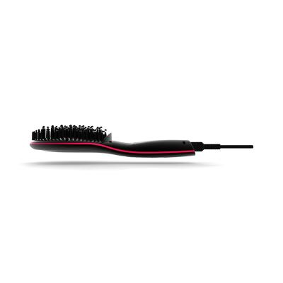 China LED Round Professional Electric Salon Plastic Hair Straightener Brush for sale