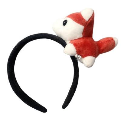 China Eco-friendly solid circle makeup face fox headband toy anime plush plush cartoon maker donguan clasp hair clasp for sale