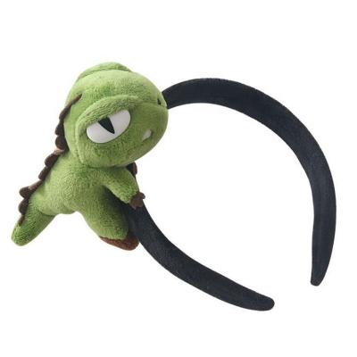 China Eco-friendly Plushie Headband Dinosaur Cartoon Factory Donguan Plush Toy Animal Stuffed Female Head Clasp for sale