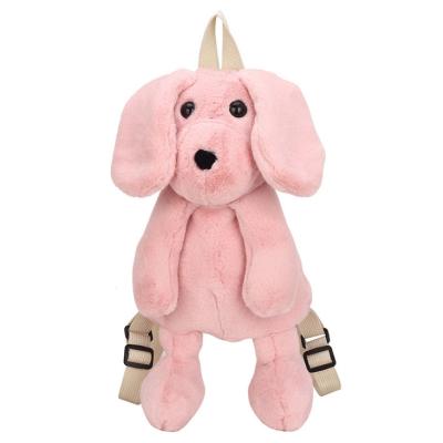 China New Plush Backpack Factory Toy Bag Puppy Doll Backpack Kindergarten Baby Backpack Plush Toy Bag for sale