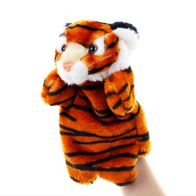 China Eco-Friendly Custom Cute Soft Plush Toy Hand Puppet Plush Boa Low Price Mini Tiger Hand Puppets For Kids for sale