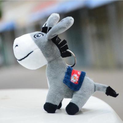 China Eco - Friendly Custom High Quality Cute Stuffed 5 Inch Key Chain Donkey Plush Toy for sale