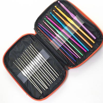 Китай Plastic + Metal Handle High Quality Steel Knitting Needles Crochet Beginner Sewing Kit Home Crochet Hooks Set продается