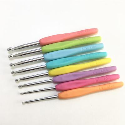 China High Quality Plastic Knitting Hats Handle 8pcs/set Knitting Needle Crochet Hook Set Te koop