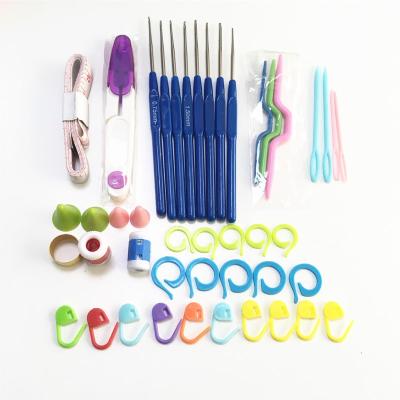 Chine Plastic Metal Crochet Hook Mixed Multicolor Knitting Needle Kit à vendre