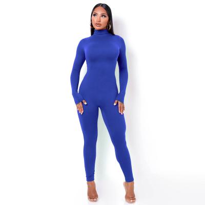 China Hot Selling Breathable Plus Size Romper Wear Sexy Long Sleeve Jumpsuit Skinny Training Jumpsuits For Women for sale