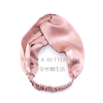 China OEKO-Tex100 Satin Headbands Solid Color Elastic Hairband Silk Twisted Hair Scrunchies for sale