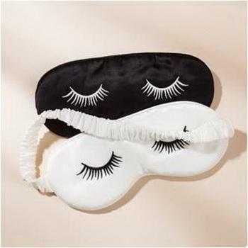 China New Arrival 2021 16/19/22 Mm Embroidery Sleep Mask 100% Mulberry Silk Eye Mask With Embroidery 020 for sale