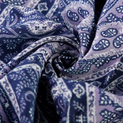 China Sustainable 120D*120D Heavy Digital Printed Georgette Satin Viscous Fabric for sale