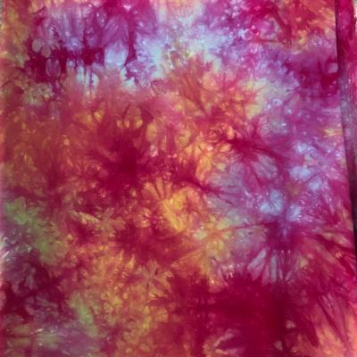 China Plain Rayon Chaills Hand Tie Dye Fabric for sale