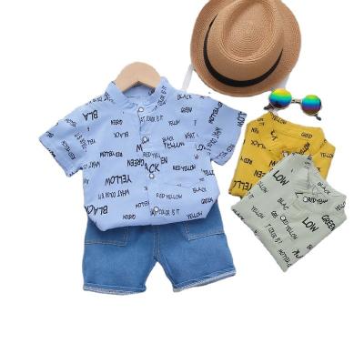 China 2018 100% cotton latest casual fashion tops design baby boy clothes set with factory wholesale price for sale