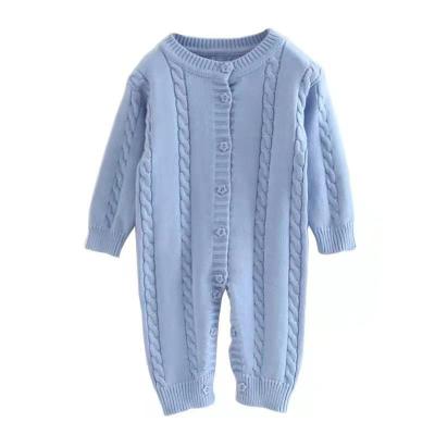 China High Quality 100% Cotton Baby Newborn Jumpsuit Long Sleeve Baby Knit Bodysuits for sale