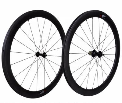 China Road Bikes Carbon Road Wheel Depth 50mm Width 23mm Tubular U-shape Carbon Road Bike Wheel 700c for sale