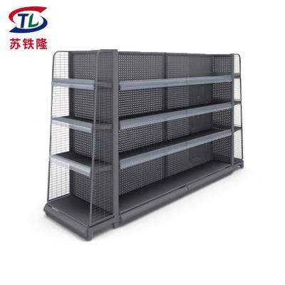 China Hot sale shop display rack single-sided iron basket supermarket single-sided shelf for sale