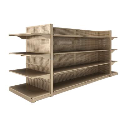 China Double Sided Cheap Ordinary Supermarket Shelves / Heavy Duty Customizable Shelving Price Tunis for sale