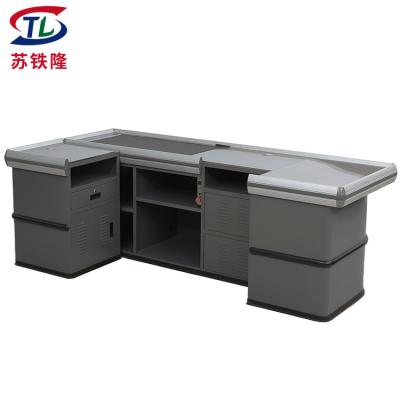 China 1)Supermarket 2)High Quality Grocery Supermarket Counter Cashier Desk Checkout Cashier Counter for sale