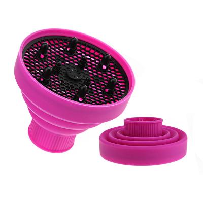 China Free Samples Collapsible High Temperature Resistant Salon Universal Lohas Silicone Hair Dryer Holder Insert Silicone Diffuser for sale