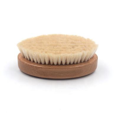 China Shaving Brush Manufacturers Selling Brown Wooden Beard Brush For Barber for sale