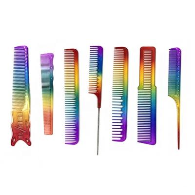 China Salon Hair Styling Comb Wholesale Cheap Price Tail Comb Transparent Hair Styling Comb for sale