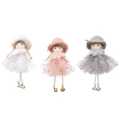 China V04 Cloth Gifts Christmas Tree Gauze Skirt Angel Girl Charm Pendant Sequined Children's Cute Doll for sale