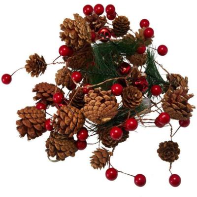 China L02 Red Holiday Decoration L02 Christmas Pine Cone Lamp Pine Needle Lamp String LED Copper Wiring Lamp String Fruit Manufacturers Wholesale for sale