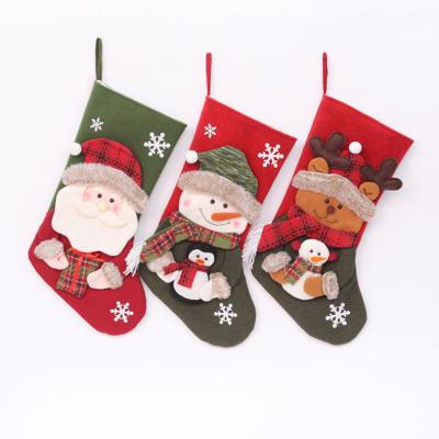 China New Christamas Decoration S08 Christmas Socks Gift Bags Christmas Tree Pendants Christmas Ornaments for sale